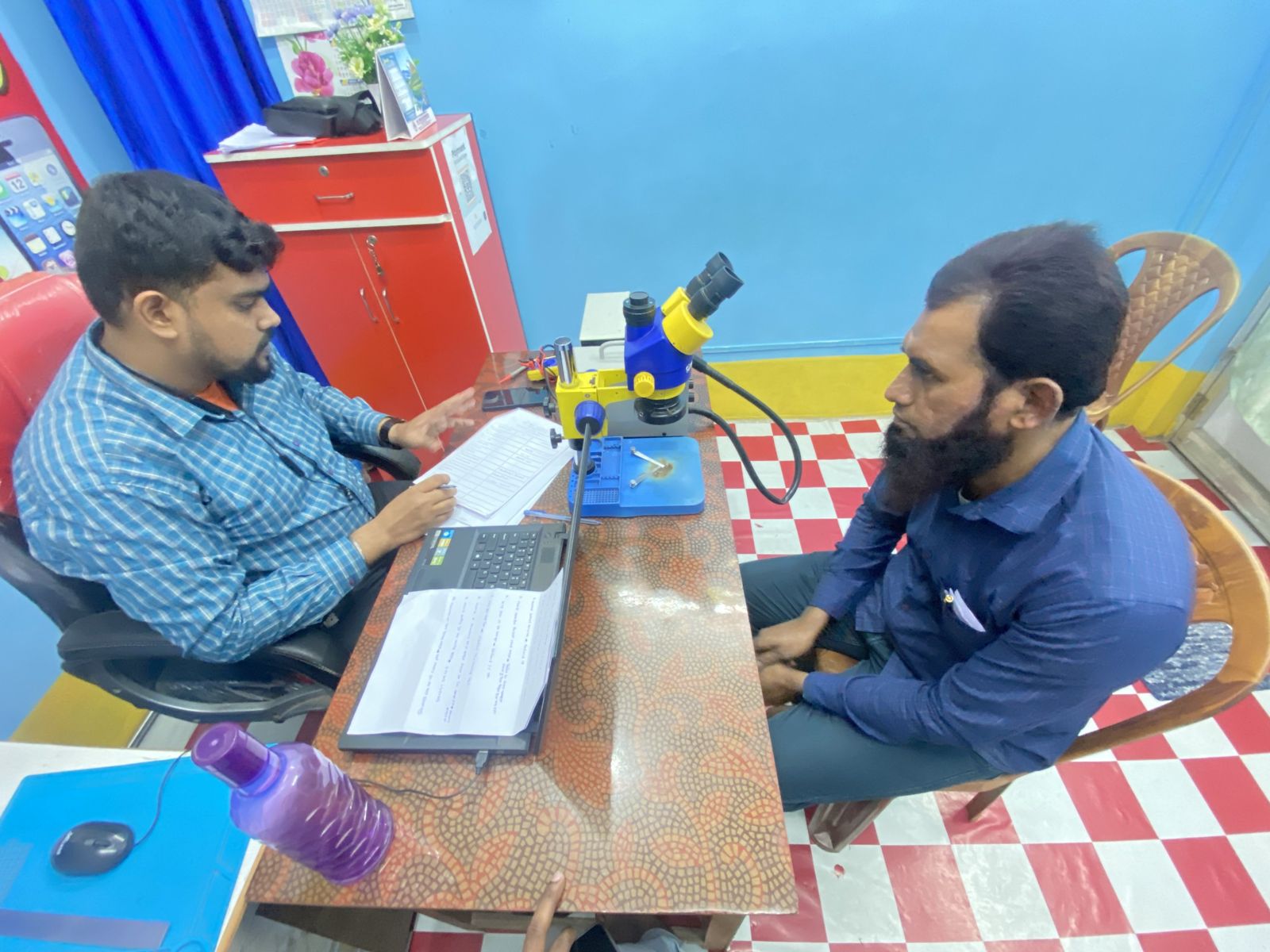 Admission counselling at the desk