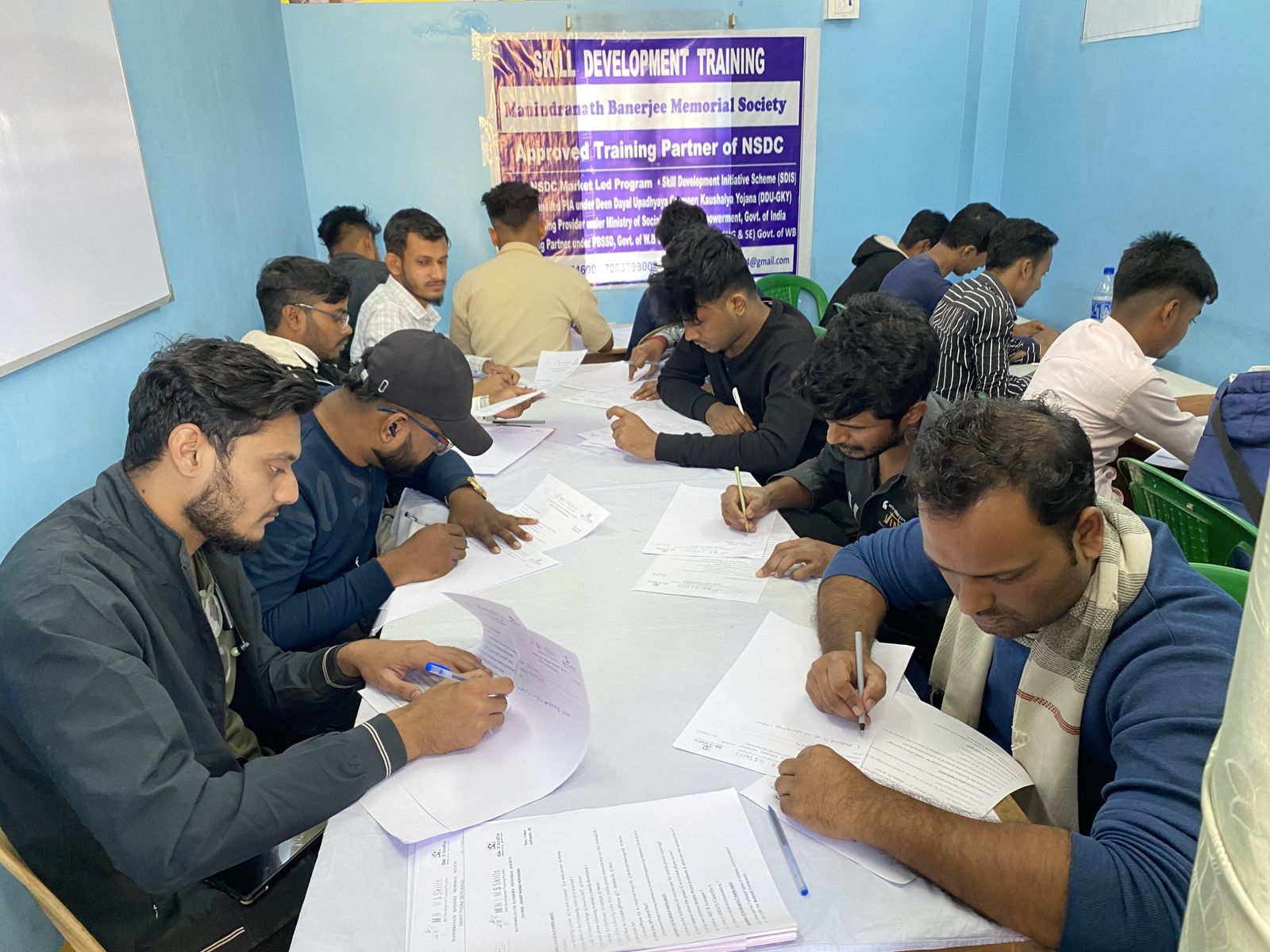 Students answering the assessment paper